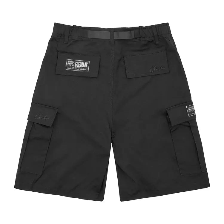 CORTEIZ GUERILLAZ CARGO SHORTS TRIPLE BLACK
