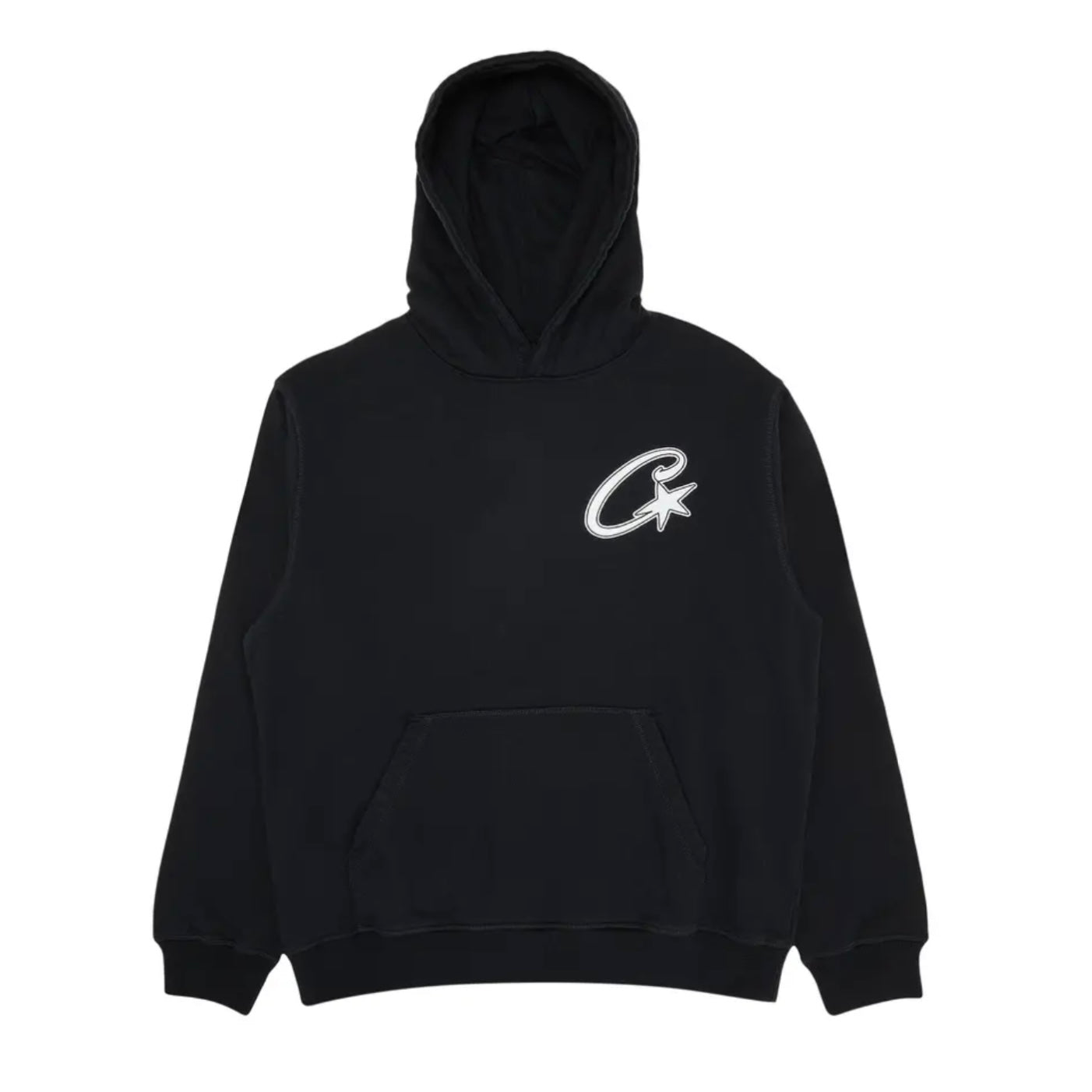 CORTEIZ C STAR SATIN HOODIE BLACK