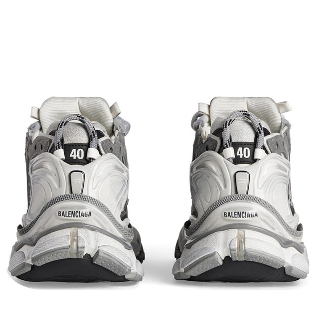 Balenciaga Runner 'Grey White Black Nylon and Suede Like Fabric'