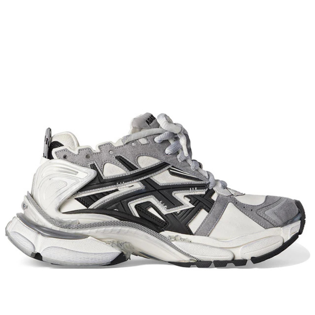 Balenciaga Runner 'Grey White Black Nylon and Suede Like Fabric'