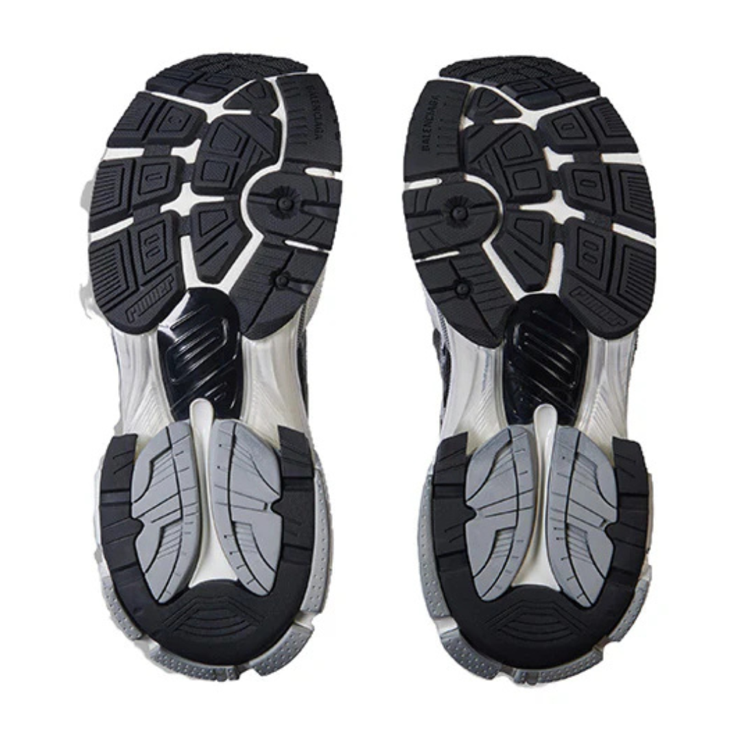 Balenciaga Runner 'Grey White Black Nylon and Suede Like Fabric'