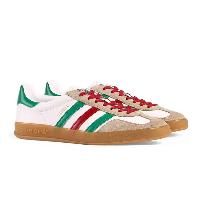 Gucci x Adidas Gazelle 'White Green Red'